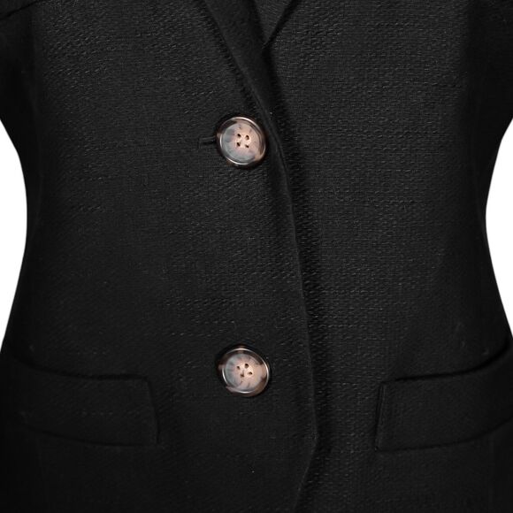 Banana Republic Women's Blazer Black Linen Blend Work Office Lined Suit Jacket 8 - Picture 5 of 9